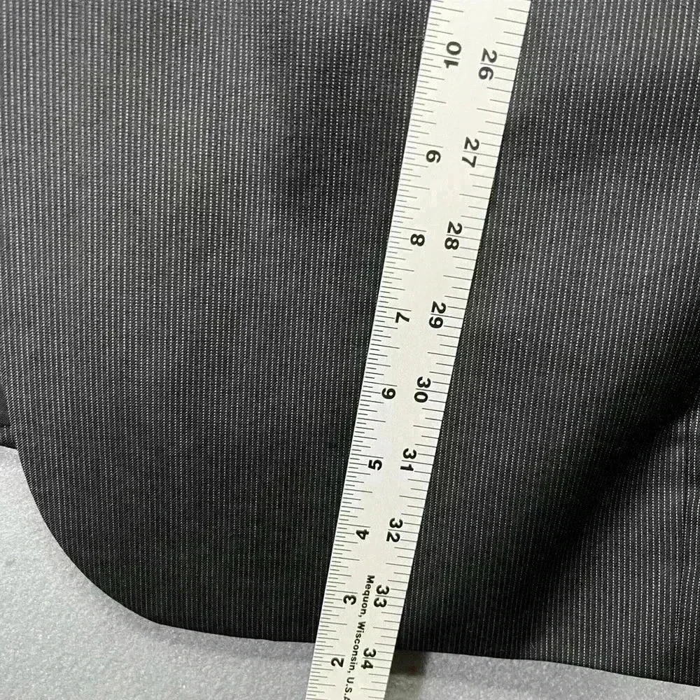 Jos. A Bank 2pc 100% Wool Suit Blazer 43L & Pants 36 Men's‎ GUC Gray Black Nice